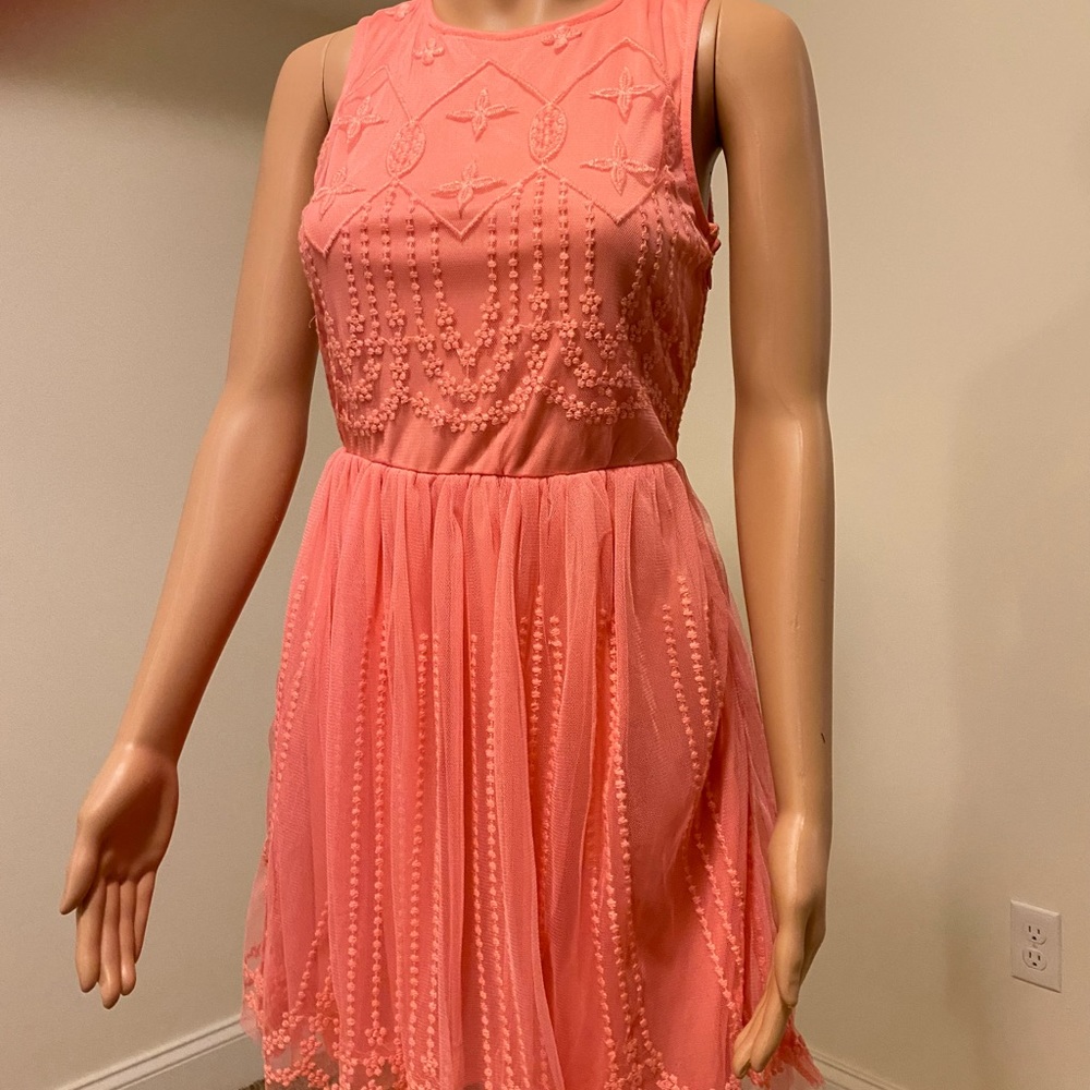 Tulle xs papaya orange dress